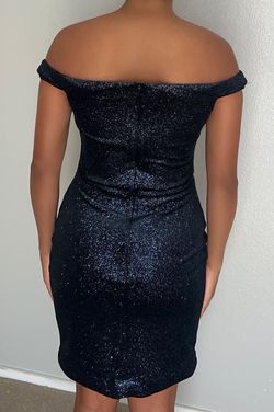 Jovani Blue Size 4 Navy Homecoming Nightclub Cocktail Dress on Queenly