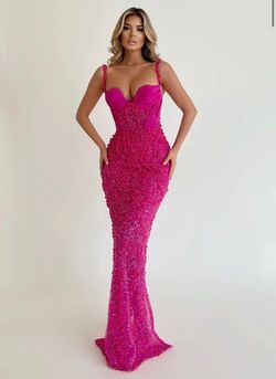 Minna fashion Pink Size 6 Wedding Guest Black Tie Straight Dress on Queenly