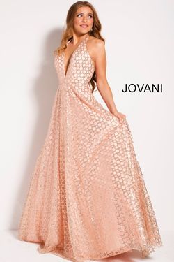 Style 51812 Jovani Pink Size 0 70 Off Rose Gold Ball Gown A-line Dress on Queenly
