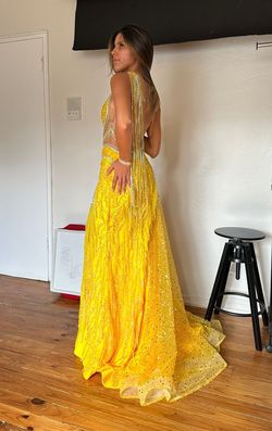 Style Miss grand Florida Juan Carlos Yellow Size 2 Jersey Prom A-line Dress on Queenly