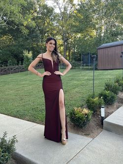 Style Prom Abbi Vonn Red Size 0 Jersey Prom Tall Height Side slit Dress on Queenly