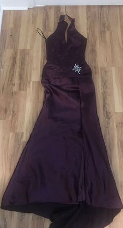 Cindy Purple Size 0 Plunge Floor Length Prom A-line Dress on Queenly