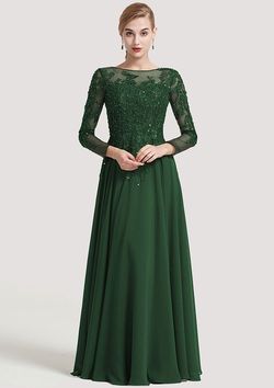 Stacees Green Size 14 Floor Length Free Shipping Ball gown on Queenly