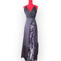 Style Ecco XS 1205- 2364E04 140159 1013 Minuet Blue Size 0 Floor Length A-line Dress on Queenly