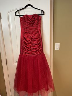 Jessica McClintock Red Size 4 Military Mermaid Dress on Queenly