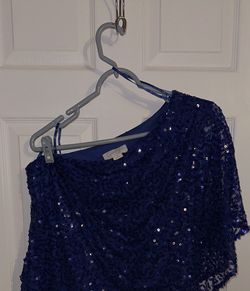 Jessica Simpson Blue Size 6 Nightclub Mini Jersey One Shoulder Cocktail Dress on Queenly
