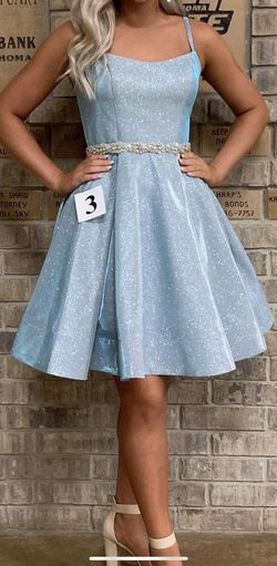Style 25982 Mac Duggal Blue Size 2 Homecoming 25982 Cocktail Dress on Queenly
