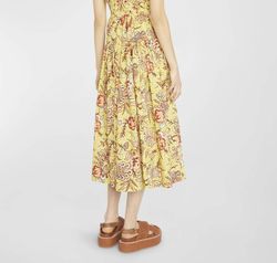 Style 1-147982993-1901 Ulla Johnson Yellow Size 6 Floral Cocktail Dress on Queenly