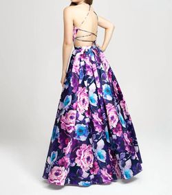 Style 1-1561934389-1498 Madison James Blue Size 4 Floral Bridgerton Ball gown on Queenly