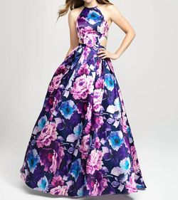 Style 1-1561934389-1498 Madison James Blue Size 4 Polyester Free Shipping Navy Ball gown on Queenly