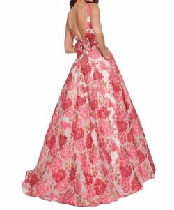 Style 1-1598145787-1498 RACHEL ALLAN Pink Size 4 Turquoise Polyester Floor Length Coral Ball gown on Queenly