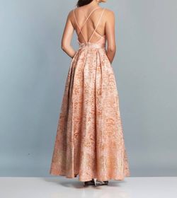 Style 1-168376245-1498 Dave and Johnny Pink Size 4 Polyester Free Shipping Tall Height Side Slit Coral A-line Dress on Queenly