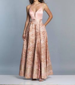 Style 1-168376245-1498 Dave and Johnny Pink Size 4 Polyester Pockets Free Shipping Tall Height A-line Dress on Queenly