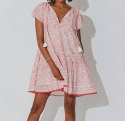 Style 1-1783122072-2790 Cleobella Pink Size 12 Tall Height Mini Print Cocktail Dress on Queenly