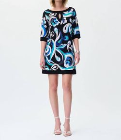 Style 1-2057251985-98 Joseph Ribkoff Multicolor Size 10 Tall Height Mini Polyester Cocktail Dress on Queenly