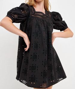 Style 1-2379057640-3470 2.7 AUGUST APPAREL Black Size 4 Square Neck Cocktail Dress on Queenly