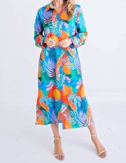 Style 1-3440105111-2793 Karlie Multicolor Size 12 Floral Satin Long Sleeve Cocktail Dress on Queenly