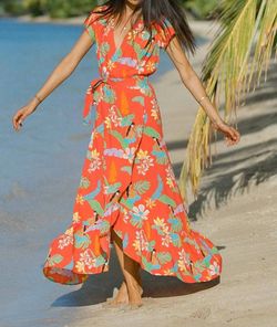 Style 1-3512914874-2696 XIX Palms Multicolor Size 12 A-line Dress on Queenly