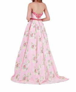 Style 1-380718623-1498 Angela and Alison Pink Size 4 Polyester Print Ball gown on Queenly