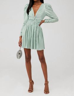 Style 1-3826138555-2901 SABINA MUSAYEV Green Size 8 V Neck Sleeves Free Shipping Cocktail Dress on Queenly