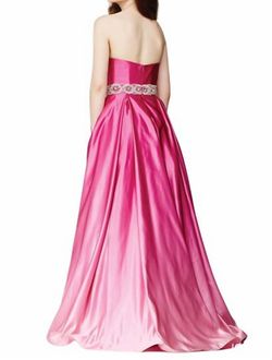 Style 1-3941752163-1901 JOVANI Hot Pink Size 6 Strapless Pageant Floor Length Ball gown on Queenly