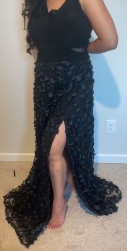 Black Size 14 Side slit Dress on Queenly