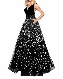 Style 1-4167408926-1498 Abby Paris Black Size 4 Tall Height Ball gown on Queenly