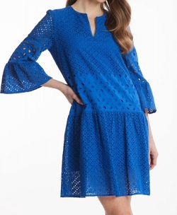 Style 1-911837091-2901 Tyler Boe Blue Size 8 Bell Sleeves Cocktail Dress on Queenly