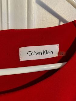 Calvin Klein Red Size 10 Wedding Guest Cocktail Dress on Queenly