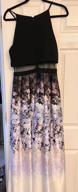 Betsy and Adam Multicolor Size 12 Medium Height Plus Size A-line Dress on Queenly