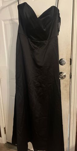 Impression Black Size 14 Strapless Plunge A-line Dress on Queenly