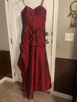 Impression Red Size 12 50 Off Plus Size Floor Length Straight Dress on Queenly