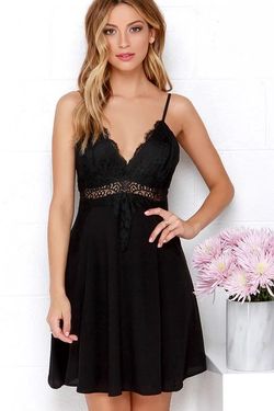 Style 210482 Lulus Black Size 00 Sheer Lulu's Wednesday Cocktail Dress on Queenly