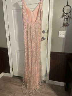 Anny Lee Pink Size 12 Plunge Straight Dress on Queenly