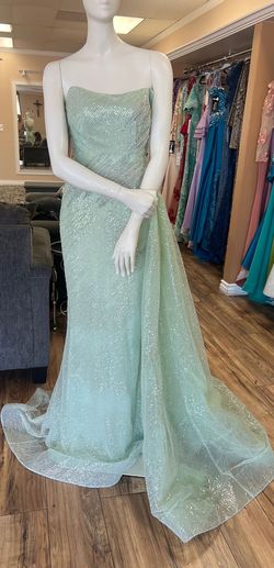 Ashley fashion Green Size 10 Wedding Guest Strapless Mermaid Dress on Queenly