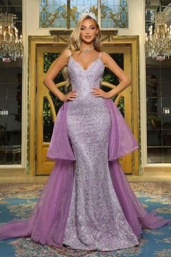 Style PS22067 Portia and Scarlett Purple Size 14 Floor Length Mermaid Dress on Queenly