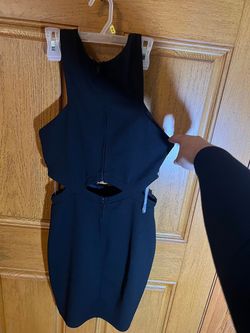 White House Black Market Black Size 4 Jersey Sorority Formal High Neck Cocktail Dress on Queenly