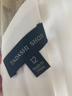 Tadashi Shoji Nude Size 12 Floor Length A-line Dress on Queenly