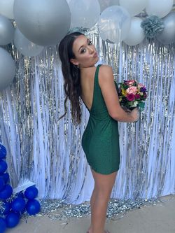 Sherri Hill Green Size 4 Free Shipping Prom Jewelled Homecoming Cocktail Dress on Queenly