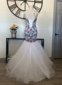 Mori Lee White Size 2 Strapless Tall Height Mermaid Dress on Queenly