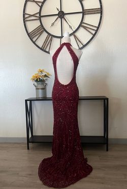 Mac Duggal Red Size 4 Quinceanera Prom Side slit Dress on Queenly
