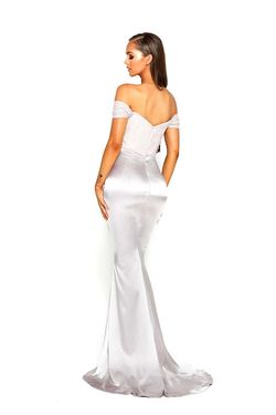Style 1914 Silver Size 2 Mermaid Dress on Queenly