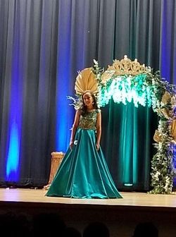 Sherri Hill Blue Size 00 Turquoise Pageant Pockets Ball gown on Queenly