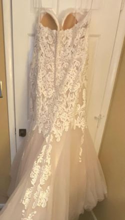 Style Alistaire Lynette Maggie Sottero White Size 20 50 Off Flare Plus Size Mermaid Dress on Queenly