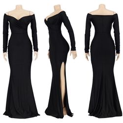 soyaza  Black Size 4 Floor Length Prom 50 Off Mermaid Dress on Queenly