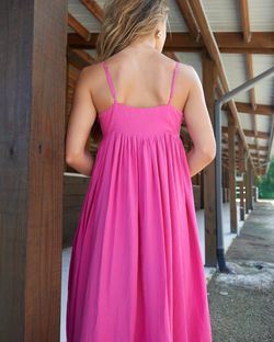 Style 1-1102085376-3014 2.7 AUGUST APPAREL Pink Size 8 Spaghetti Strap Polyester Free Shipping Tall Height Straight Dress on Queenly