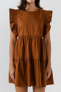 Style 1-1148840058-3471 2.7 AUGUST APPAREL Brown Size 4 Summer Tall Height Casual Polyester Cocktail Dress on Queenly