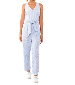 Style 1-1351934026-2696 GRETCHEN SCOTT Light Blue Size 12 Free Shipping Plus Size Jumpsuit Dress on Queenly