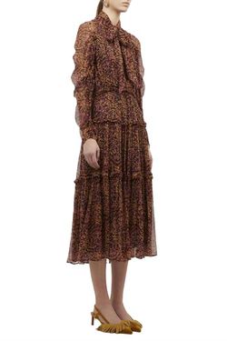 Style 1-1402733163-5 Ulla Johnson Multicolor Size 0 Long Sleeve Tall Height Cocktail Dress on Queenly