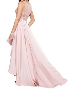 Style 1-156693116-98 Terani Couture Pink Size 10 Tall Height Floor Length Train Ball gown on Queenly